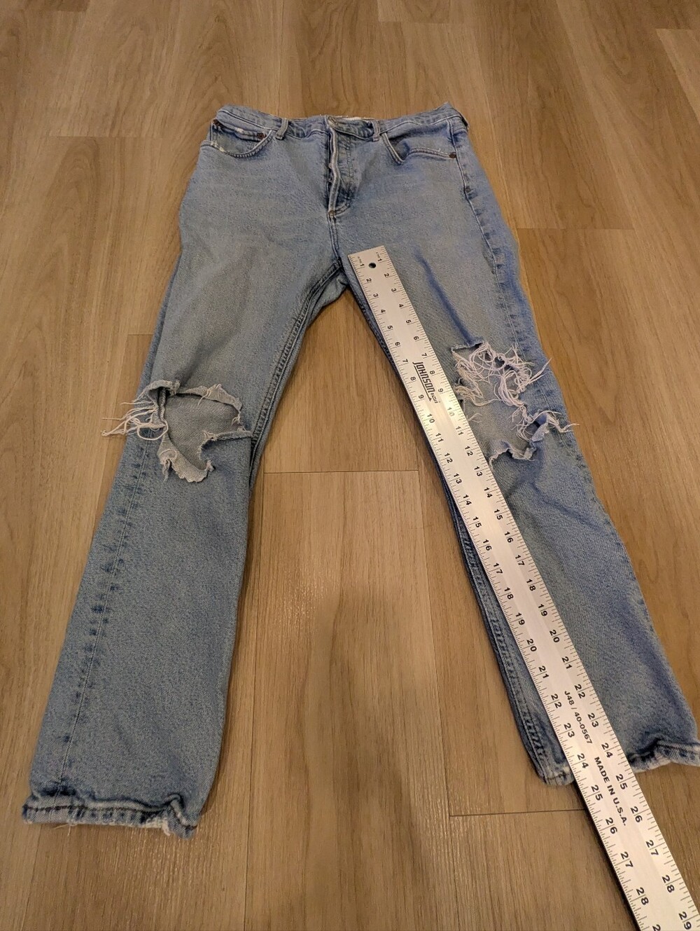 Agolde Ripped Knee Riley Jean Size 29 - Picture 5 of 10